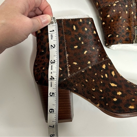 NWOT Madewell The Rosie Rich Brown Multi Mini Leopard Calf Hair Ankle Boots - Picture 15 of 16